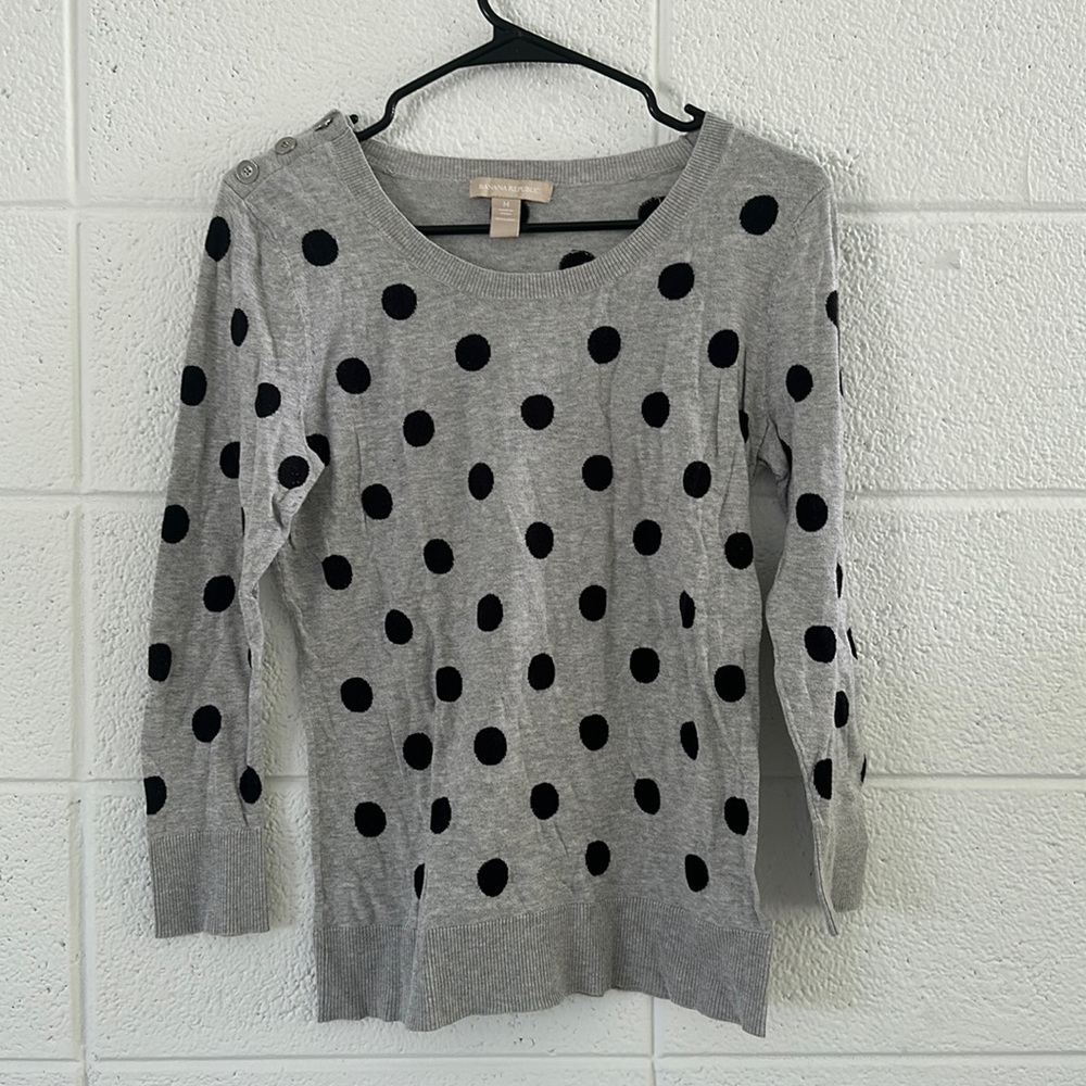 Banana Republic polka dot long sleeve shirt.